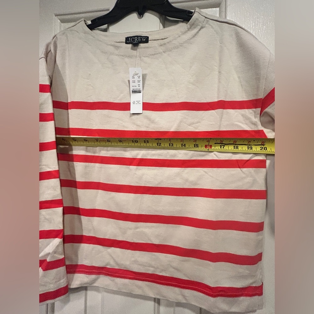 NWT J. Crew Mariner jersey relaxed boatneck T shirt in stripe Size XS - Picture 6 of 8